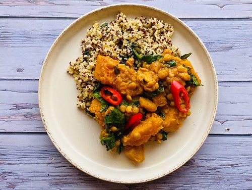 Quinoa Lentil Butternut Squash - Vegan - haadishealthymeal