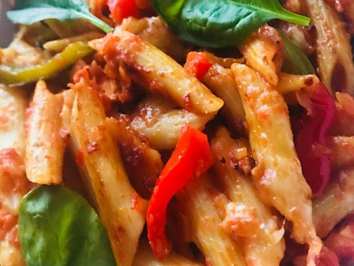 Spicy Chicken Spinach Pasta - haadishealthymeal