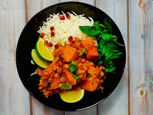 Sweet Potato & Lentil with Jasmine Rice (Vegan) - haadishealthymeal