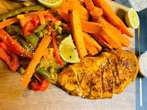 Lemon Herb Chicken with Sweet Potatoes - Gluten Free - haadishealthymeal