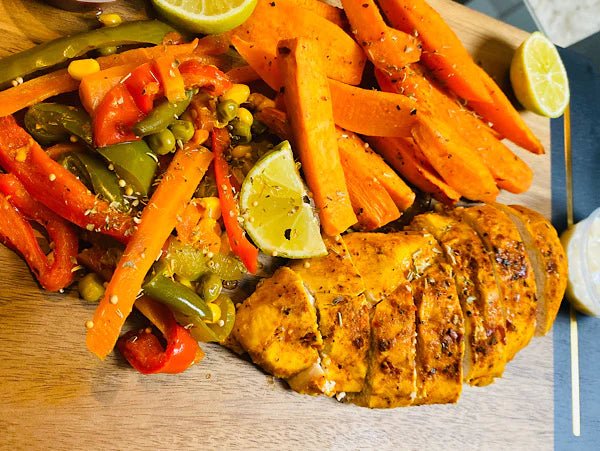 Lemon Herb Chicken with Sweet Potatoes - Gluten Free - haadishealthymeal